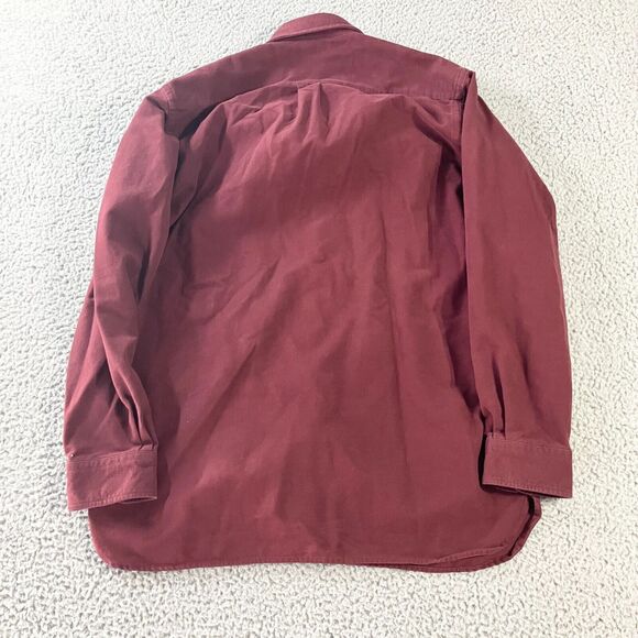 LL Bean Shirt Mens Large‎ Tall Red Chamois Flannel Heavy Weight Pockets Outdoors - Picture 5 of 5